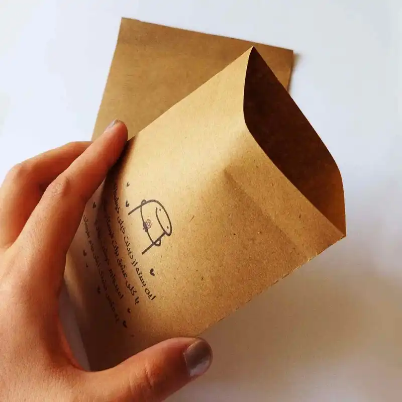 پاکت هدیه مدل کرافت طرح میقولی بسته 10 عددی