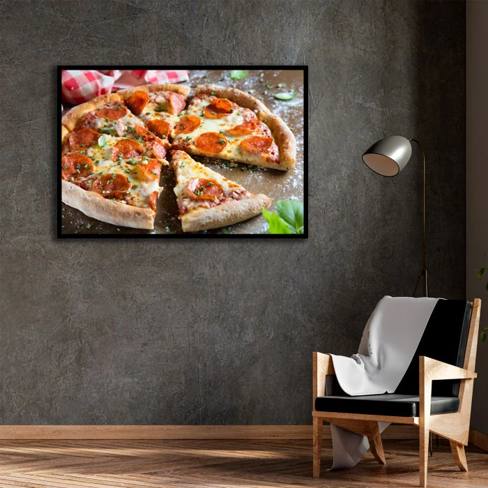 تابلو بکلیت طرح پیتزا مدل B-D2406 فریم مشکی