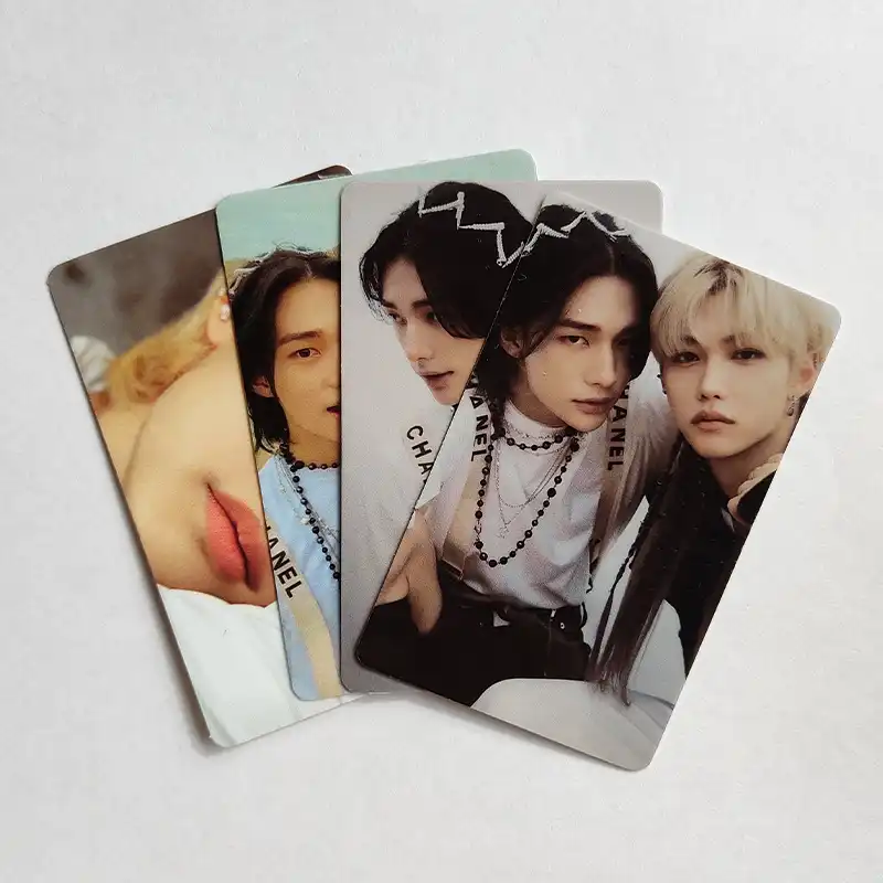 استیکر کارت مدل PH-469 طرح فتوکارت هیونجین و فلیکس استری کیدز straykids بسته 4 عددی