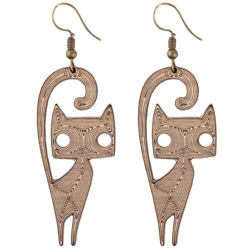 گوشواره زنانه طرح گربه کد 995 گوشواره زنانه طرح گربه کد 995