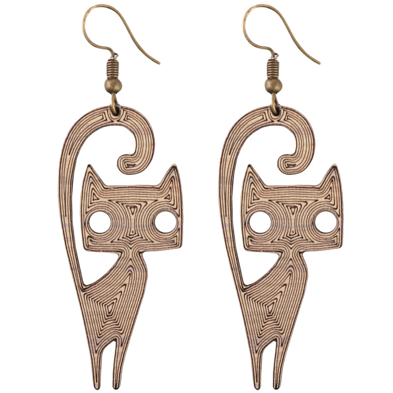 گوشواره زنانه طرح گربه کد 995 گوشواره زنانه طرح گربه کد 995