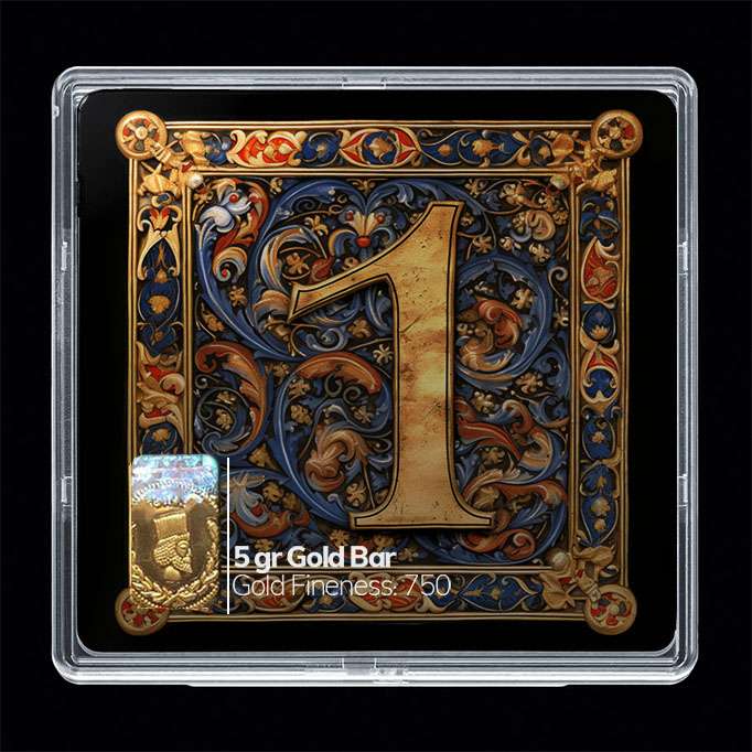 شمش طلا 18 عیار مدوپد مدل عدد 1 کد SG10179