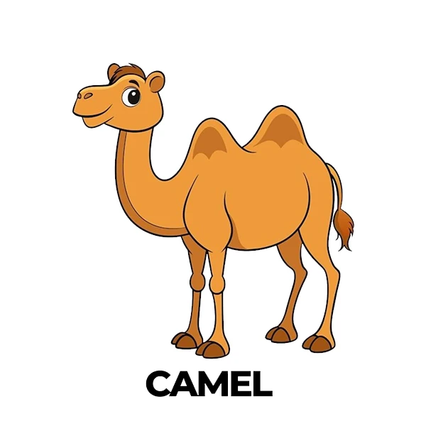 استیکر پارچه و لباس پاد آفرین طرح کارتونی شتر کد 3054