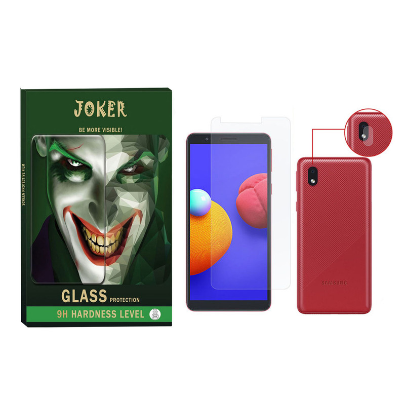 محافظ صفحه نمایش جوکر مدل SDHJ-01 مناسب برای گوشی موبایل سامسونگ Galaxy A01 core به همراه محافظ لنز دوربین