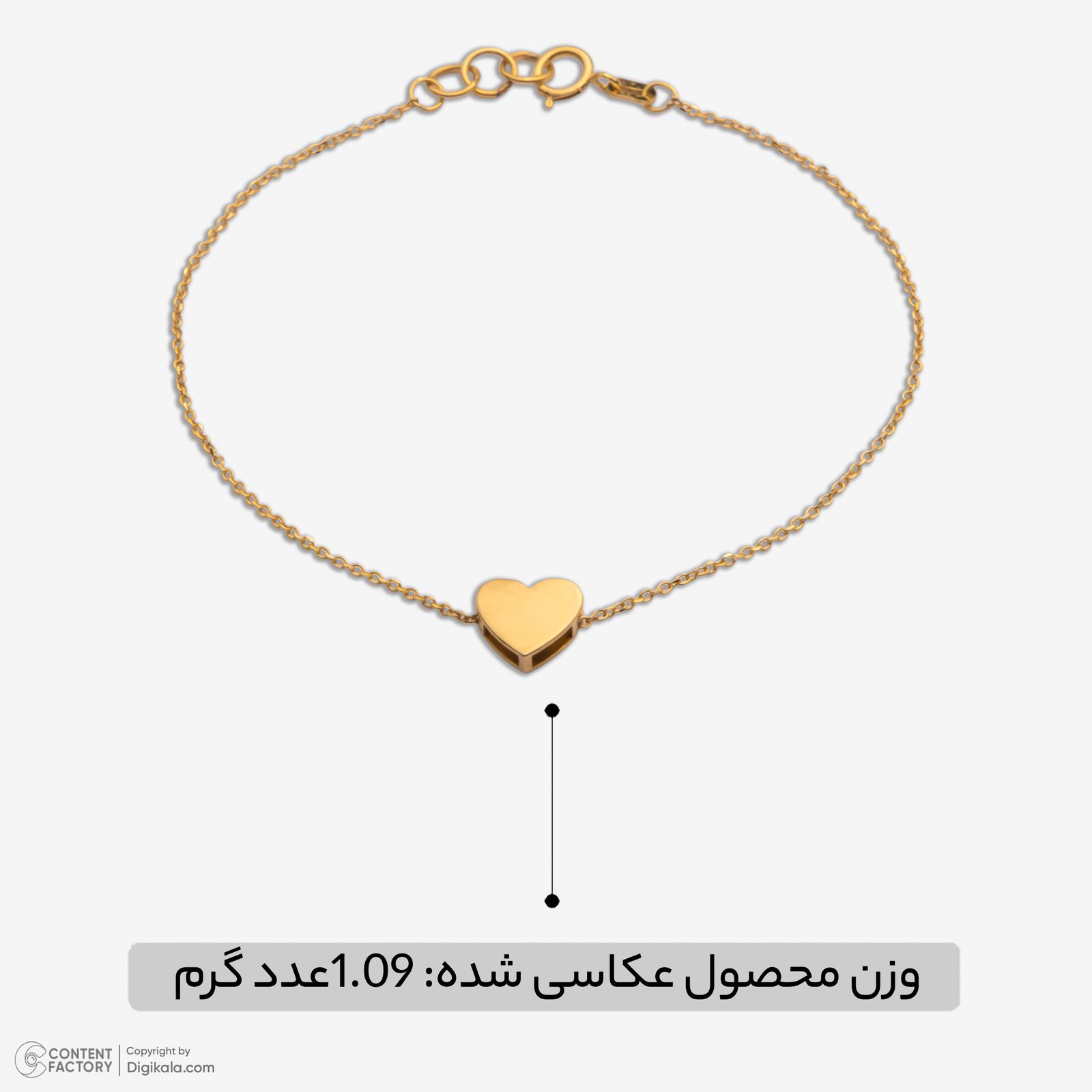دستبند زنجیری طلا 18 عیار زنانه مایا ماهک مدل MB1867 -  - 5