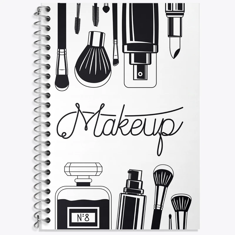 دفتر زبان 50 برگ خندالو مدل سه خط طرح آرایشگر و میکاپ آرتیست کد F1915