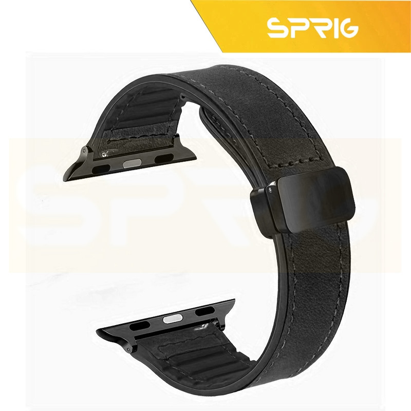 بند اسپریگ مدل Magnetic Soft Leather GLS مناسب برای اپل واچ 42 میلی متری سری 10/11 به همراه کاور