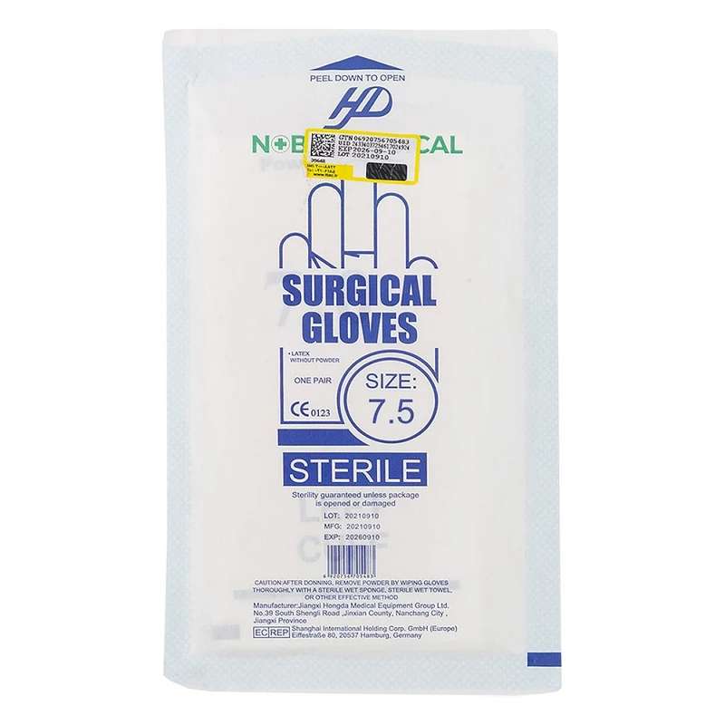 دستکش جراحی اچ دی مدل SG2 سایز 7.5 بسته 2 عددی دستکش جراحی اچ دی مدل SG2 سایز 7.5 بسته 2 عددی