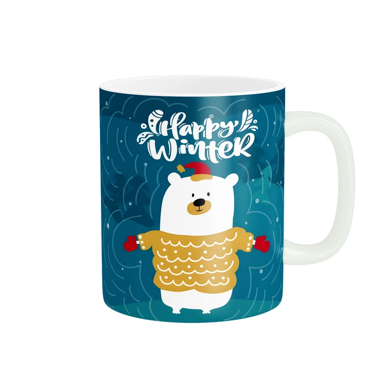 ماگ طرح انیمه زمستانی طرح خرس قطبی کد 1497