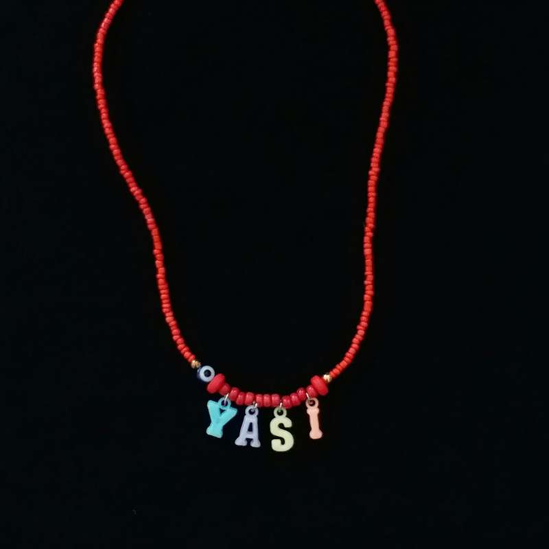 گردنبند دخترانه مدل تابستانی اسم یاسی G1032