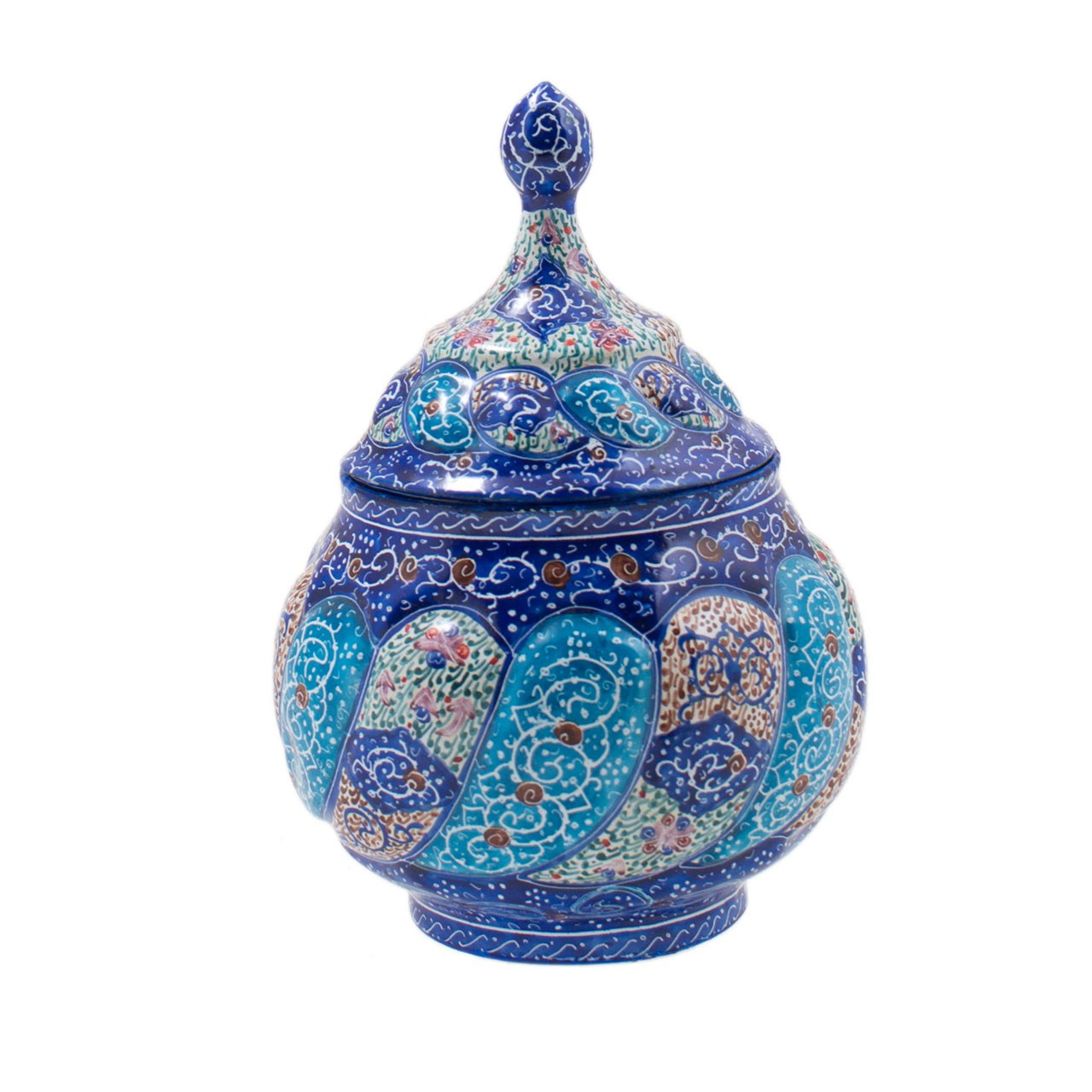 قندان میناکاری رستا طرح 13-17-102 ارتفاع 13 سانتی متر