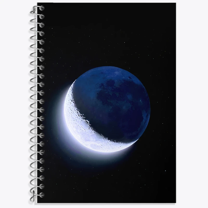 دفتر زبان 50 برگ خندالو مدل سه خط طرح ماه (Moon) کد N3750