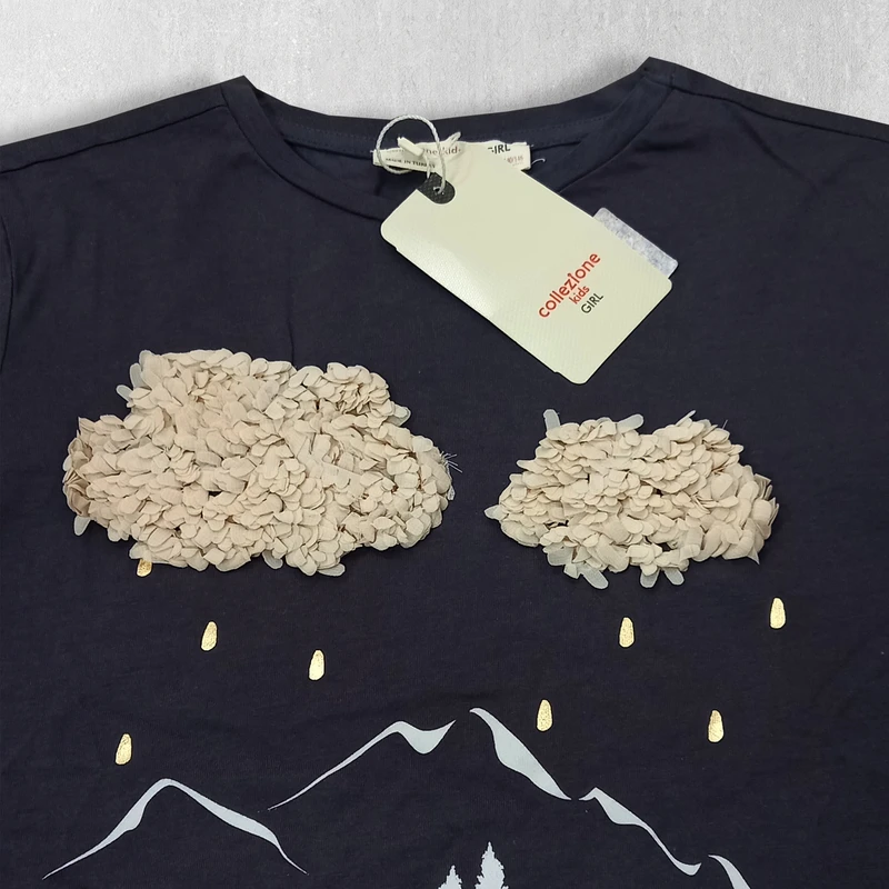 عکس شماره 2 : بلوز آستین بلند دخترانه کولزیون مدل ابری