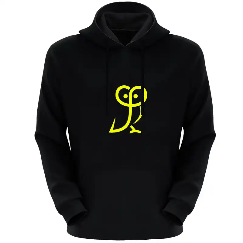 هودی زنانه مدل جغد E610 رنگ مشکی