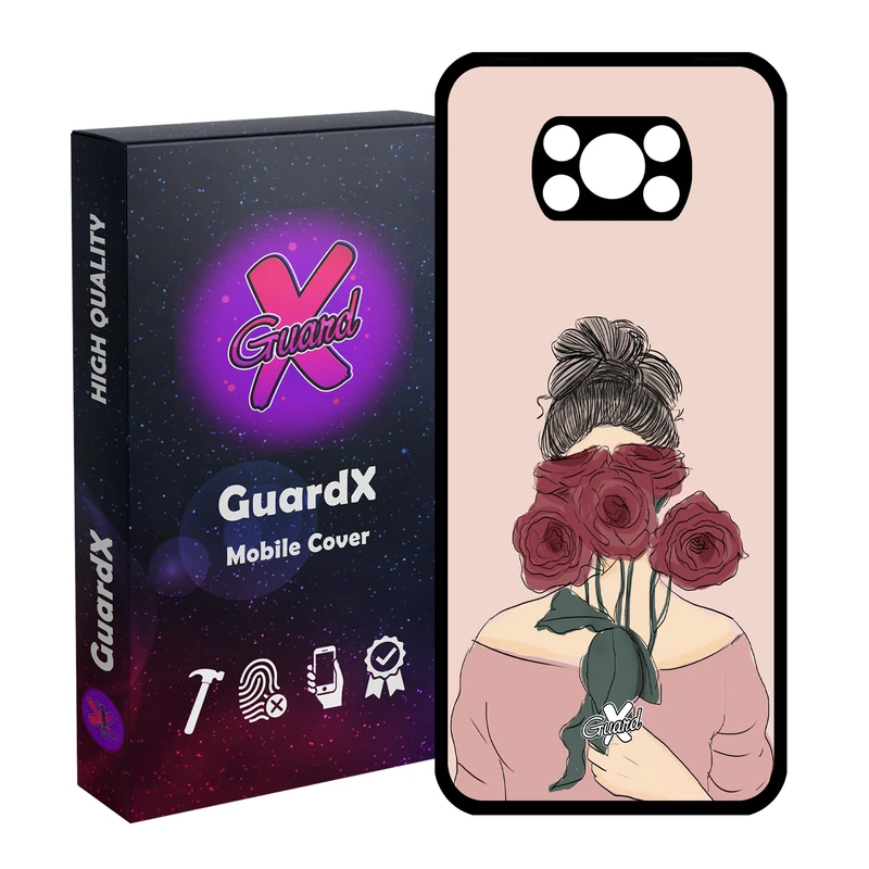 کاور گارد ایکس طرح دختر مدل Glass10284 مناسب برای گوشی موبایل شیائومی Poco X3 / Poco X3 NFC