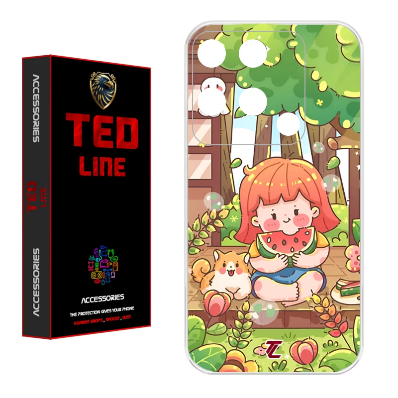 کاور تدلاین طرح دختر هندونه ای کد 1180 مناسب برای گوشی موبایل شیائومی Redmi 10C / Poco C40