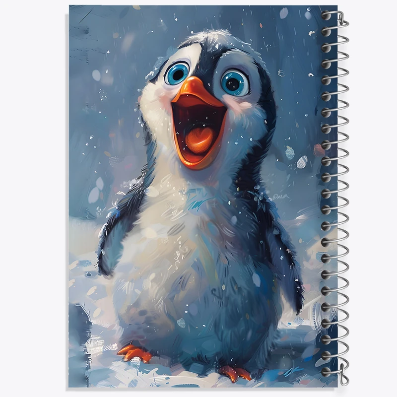 دفتر شطرنجی 50 برگ خندالو طرح پنگوئن کیوت کد F6569