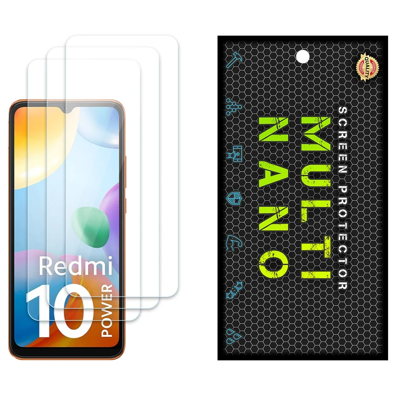 محافظ صفحه نمایش مولتی نانو مدل X-S3N مناسب برای گوشی موبایل شیائومی Redmi 10 Power بسته سه عددی