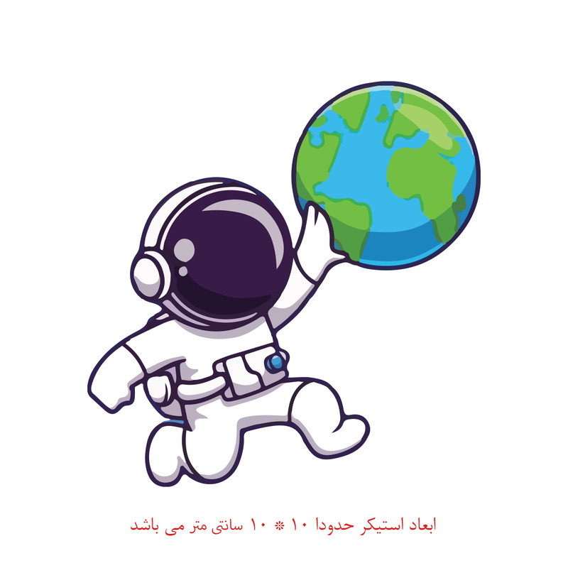 استیکر لپ تاپ طرح فضانورد کد 722