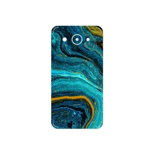 MAHOOT Turquoise marblewith golden streaks Cover Sticker for Huawei Y3 2017