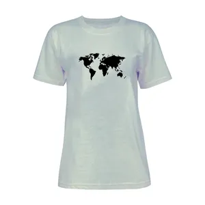 تی شرت آستین کوتاه زنانه مدل جهان  کد L115 رنگ طوسی