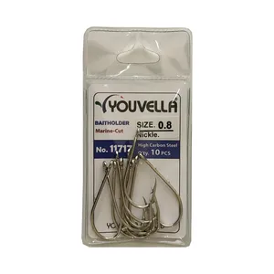 قلاب ماهیگیری یوولا مدل 11717-NI سایز 8-0 بسته 10 عددی