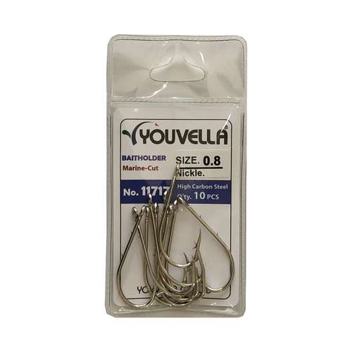 قلاب ماهیگیری یوولا مدل 11717-NI سایز 8-0 بسته 10 عددی