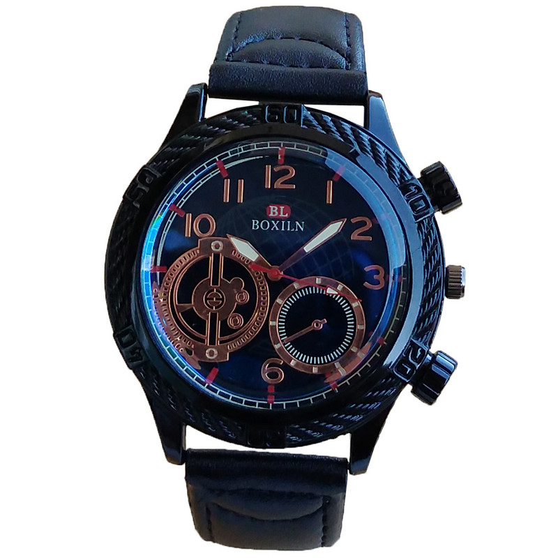 ساعت  مچی عقربه ای پسرانه مدل چرمی اسپرت کد BL123