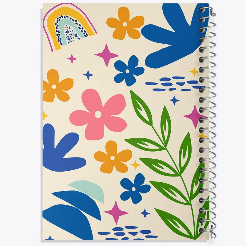 دفتر مشق 50 برگ خندالو طرح گل گلی کد N947