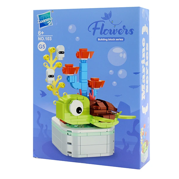 ساختنی 200 تکه فلاورز مدل لاک پشت طرح ماهی