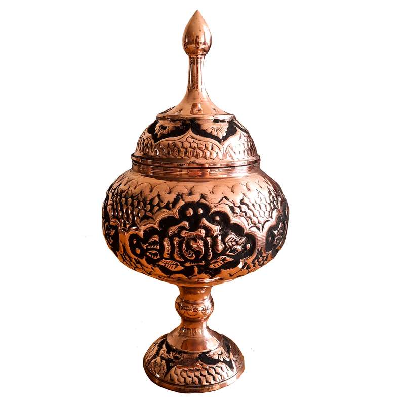 شکلات خوری مسی مدل قلم زنی کد M_133