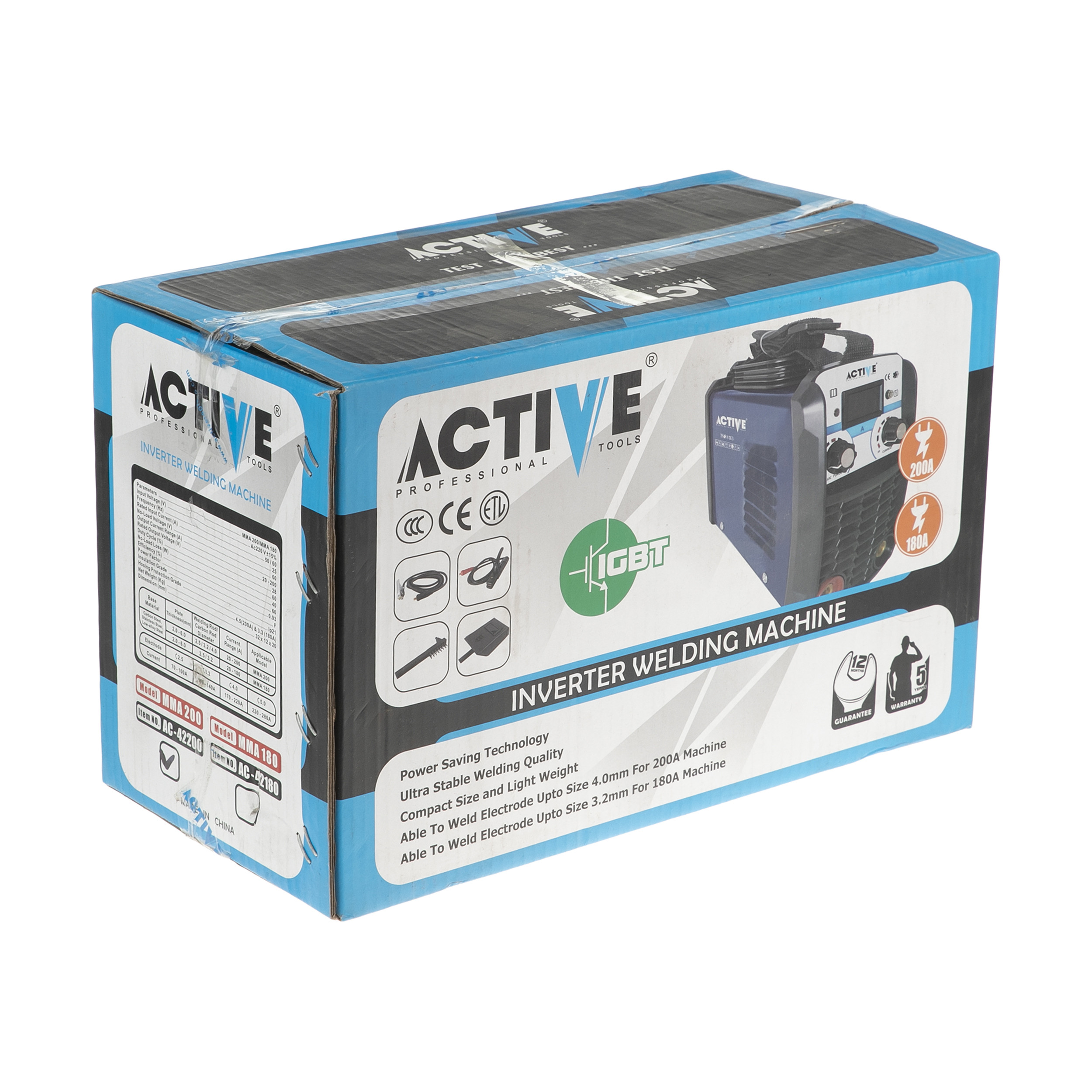 اینورتر جوشکاری 200 آمپر اکتیو تولز مدل IGBT به همراه لوازم جانبی