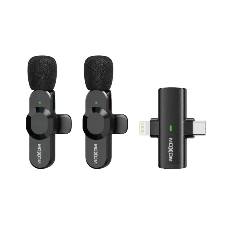 ست میکروفن بی سیم موکسوم مدل MX78 با درگاه اتصال USB-C/لایتنینگ