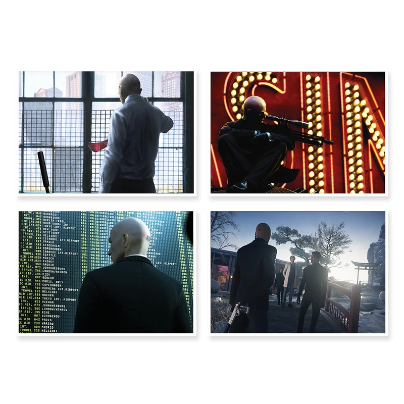 پوستر طرح بازی هیتمن کد A-1687 مجموعه 4 عددی