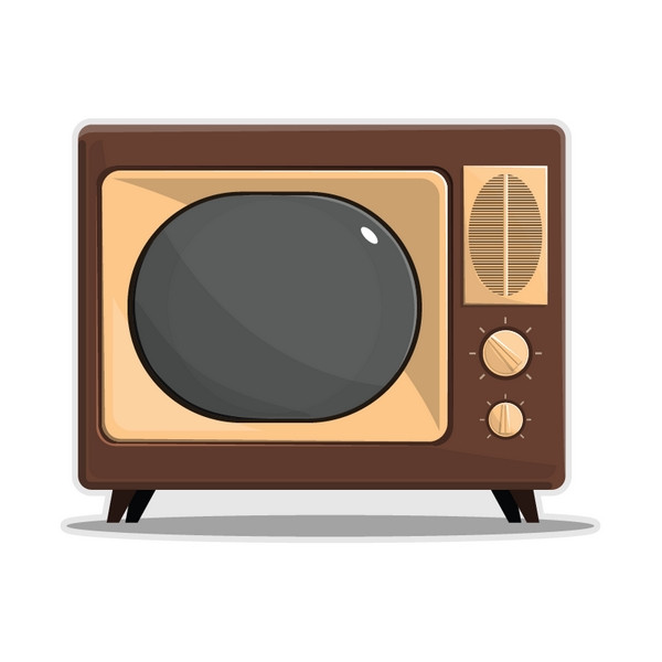 استیکر لپ تاپ کالامیکس طرح تلویزیون قدیمی کد km-tv1