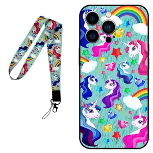 Megafone Unicorn 0028 Cover For Apple iPhone 14 Pro Mobile Neckband