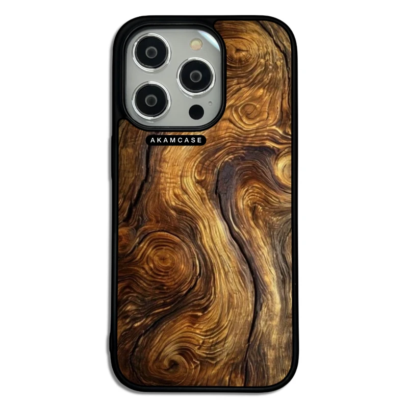 کاور آکام مدل AMC-WA14PRO-WOOD-26 مناسب برای گوشی موبایل اپل iPhone 14 Pro