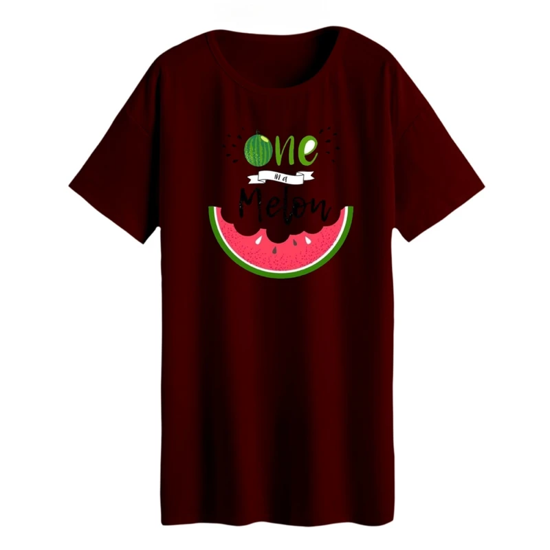 تی شرت لانگ زنانه مدل هندوانه یلدایی کد 30