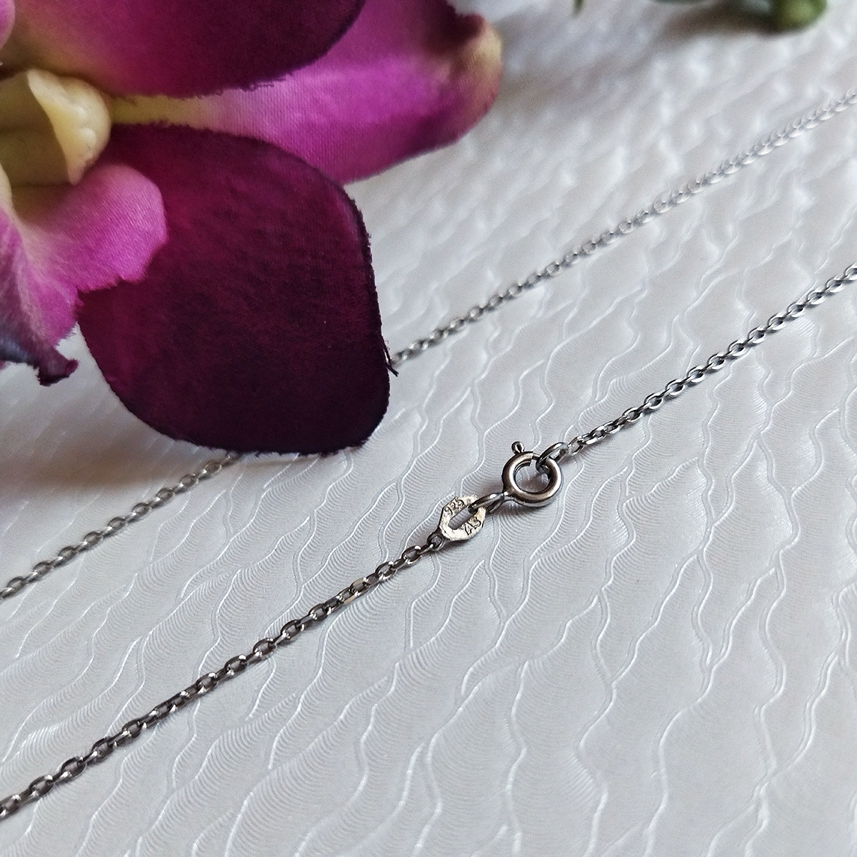 زنجیر نقره زنانه سلین کالا مدل  ابکاری رادیوم T50