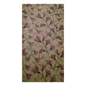 کاغذ کادو مدل کرافت سایز 50 ×70 سانتی متر طرح گل بنفشه بسته 3 عددی