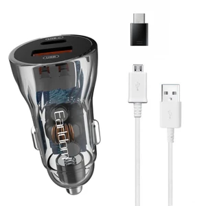 شارژر فندکی 48 وات ارلدام مدل ES-CC17 به همراه کابل تبدیل USB-C / microUSB