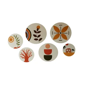 بشقاب دیوارکوب سفالی کد 242 مجموعه 6 عددی