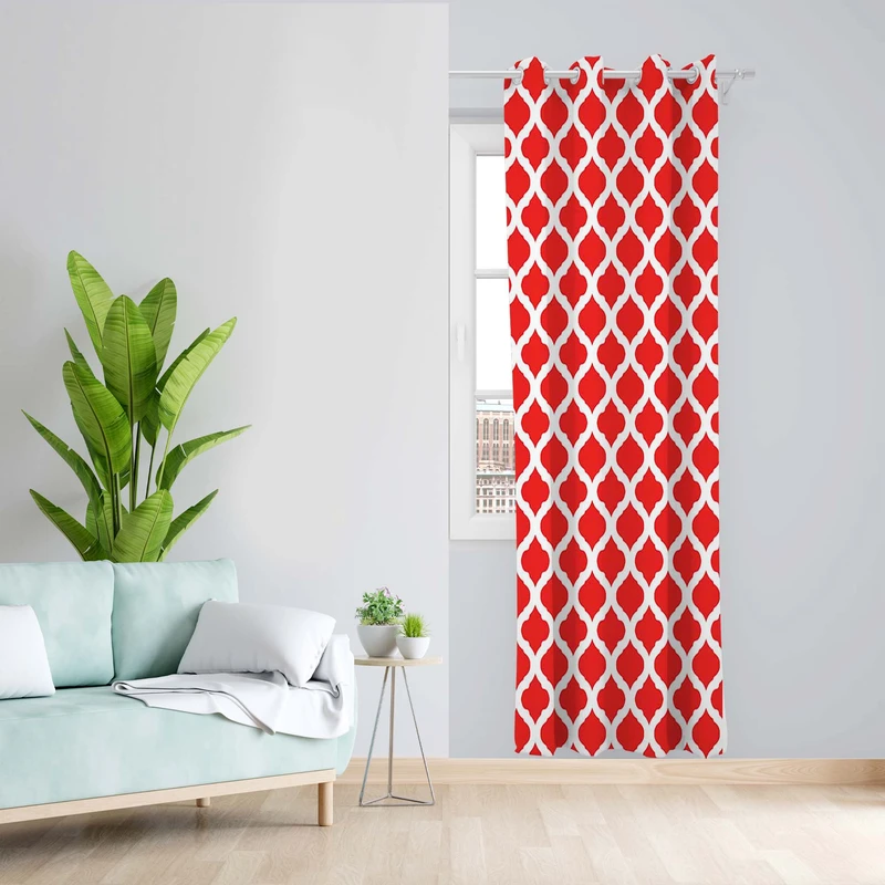 پرده طرح لوزی مدل مخمل پانچی کد 1610 z سایز 140x200 سانتی متر