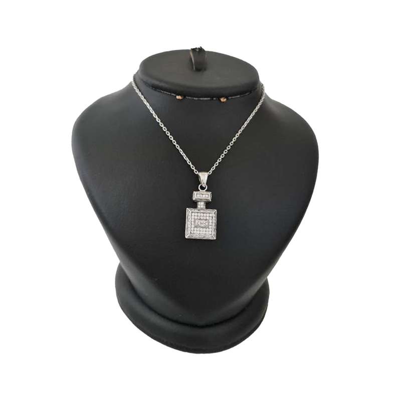 گردنبند نقره زنانه لیردا مدل مربع فانتزی کد kmed 2011