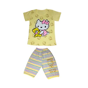 ست تی شرت و شلوارک دخترانه مدل پولک دو رو کد 5