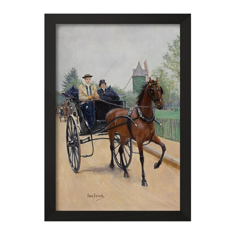 تابلو خندالو مدل نقاشی کالسکه اثر ژان برو کد F12347