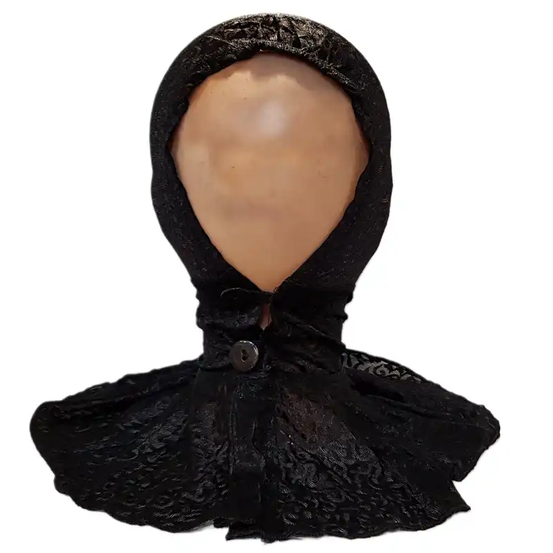 یقه حجاب مدل هد دار تمام دانتل