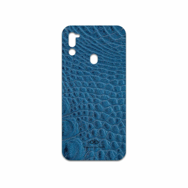 برچسب پوششی ماهوت مدل Blue-Crocodile-Leather مناسب برای گوشی موبایل سامسونگ Galaxy M21 (2021) Edition