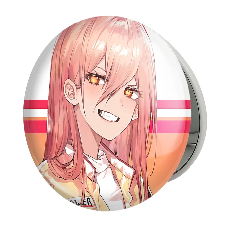 آینه جیبی خندالو طرح پاور انیمه مرد اره ای Chainsaw Man مدل تاشو کد 17986 