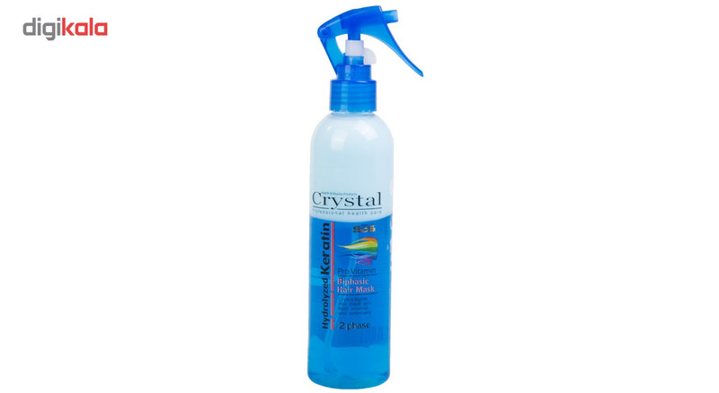 ماسک مو دو فاز آبی روزانه کریستال مدل Hydrolyzed Keratin حجم 250 میلی لیتر